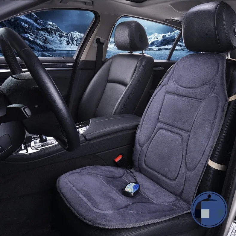 Cotton car massage cushion in black for lumbar support, suitable for driving and office use