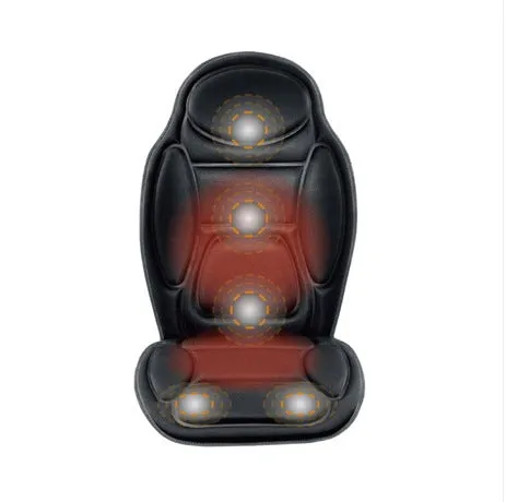 Cotton car massage cushion in black for lumbar support, suitable for driving and office use