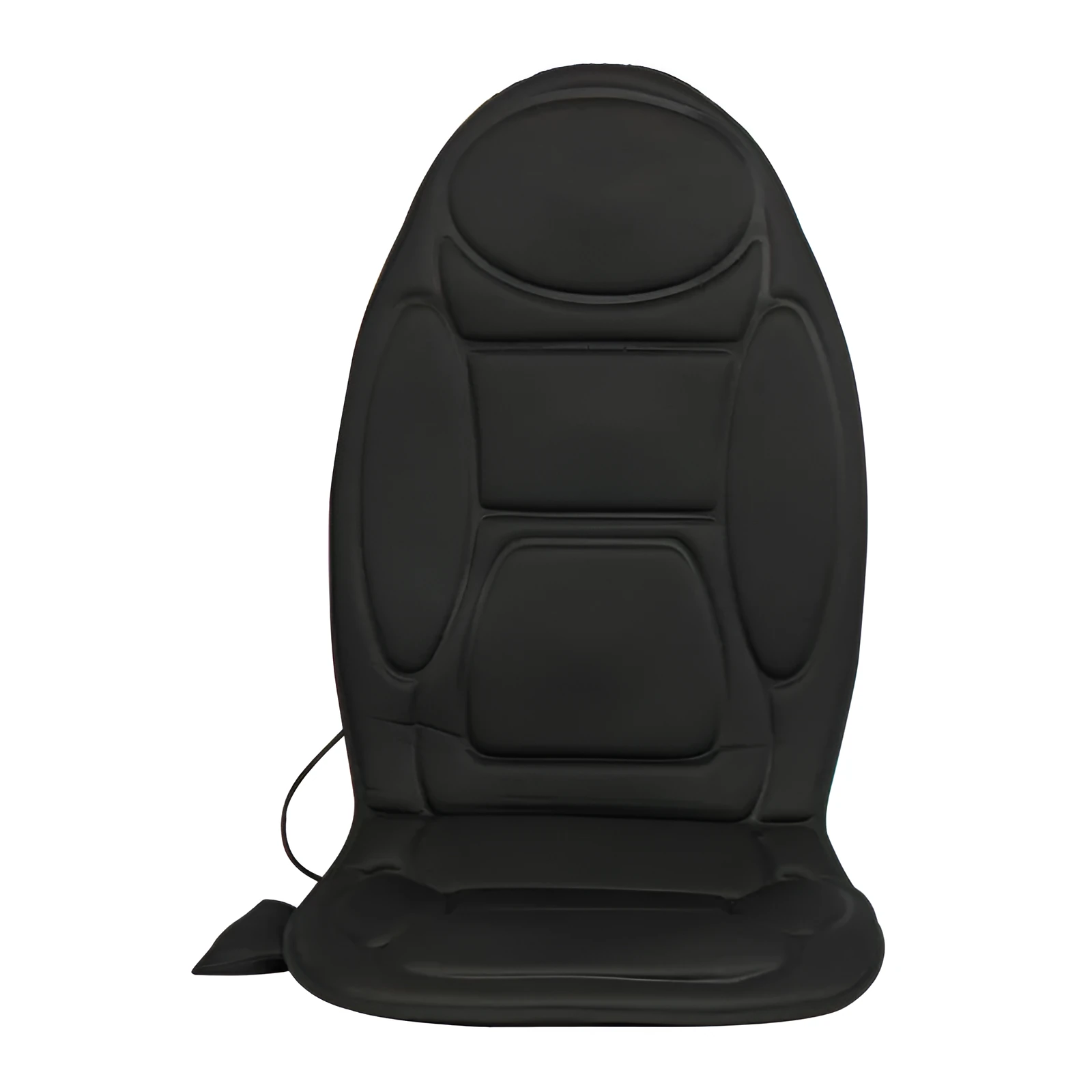 Cotton car massage cushion in black for lumbar support, suitable for driving and office use