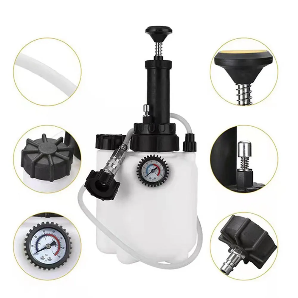 White 3L brake fluid tank replacement tool with copper and iron components