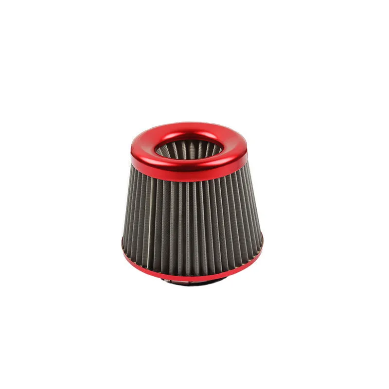 Baked blue aluminium alloy large flow intake mushroom head air filter for universal vehicle fitment with clamp