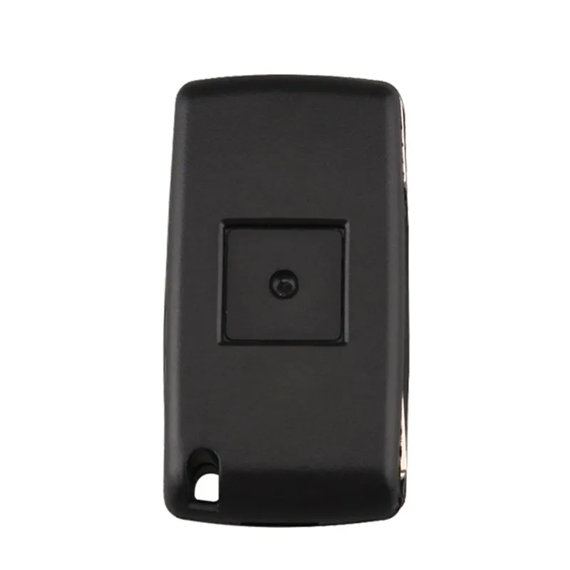 2-button black car key fob with 433MHz ID46 transponder chip for Peugeot 207 307 308