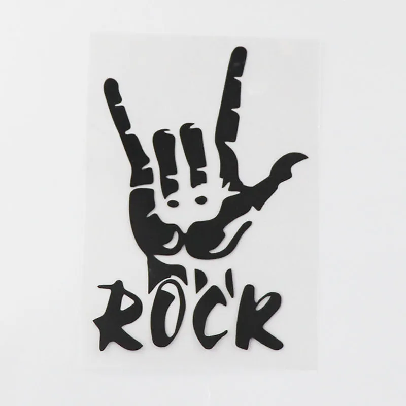 White ROCK creative car sticker personalised with letters on paper decal 10.5x15.5cm