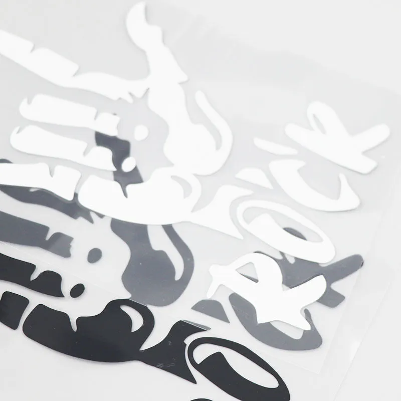 White ROCK creative car sticker personalised with letters on paper decal 10.5x15.5cm