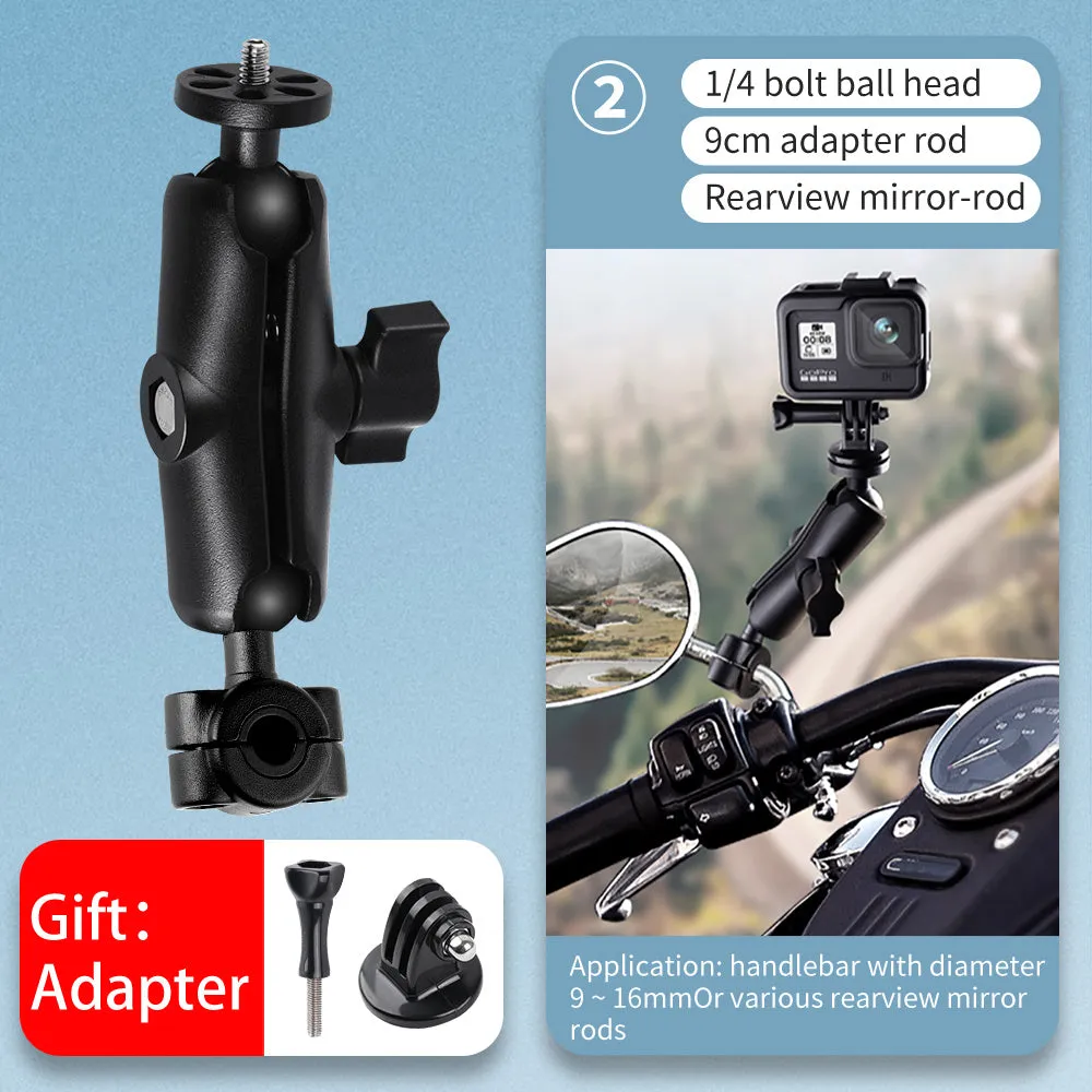 Motorcycle bracket for GoPro and Insta360 One camera plastic handlebar mount multiple colours