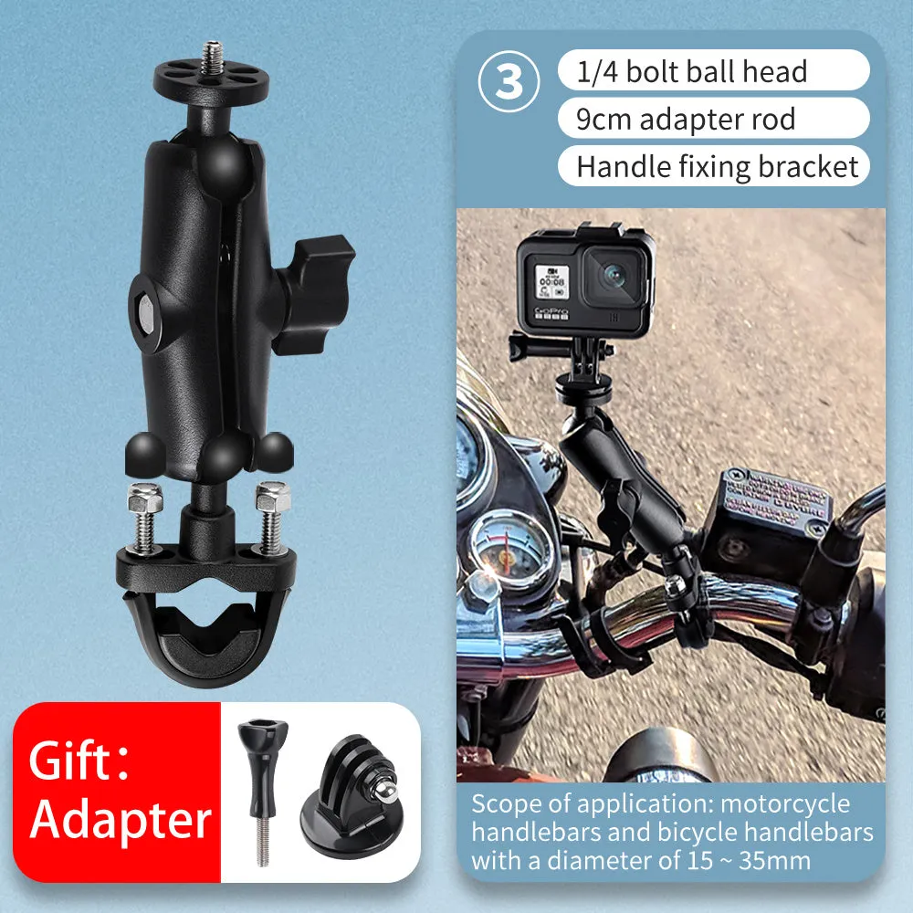Motorcycle bracket for GoPro and Insta360 One camera plastic handlebar mount multiple colours
