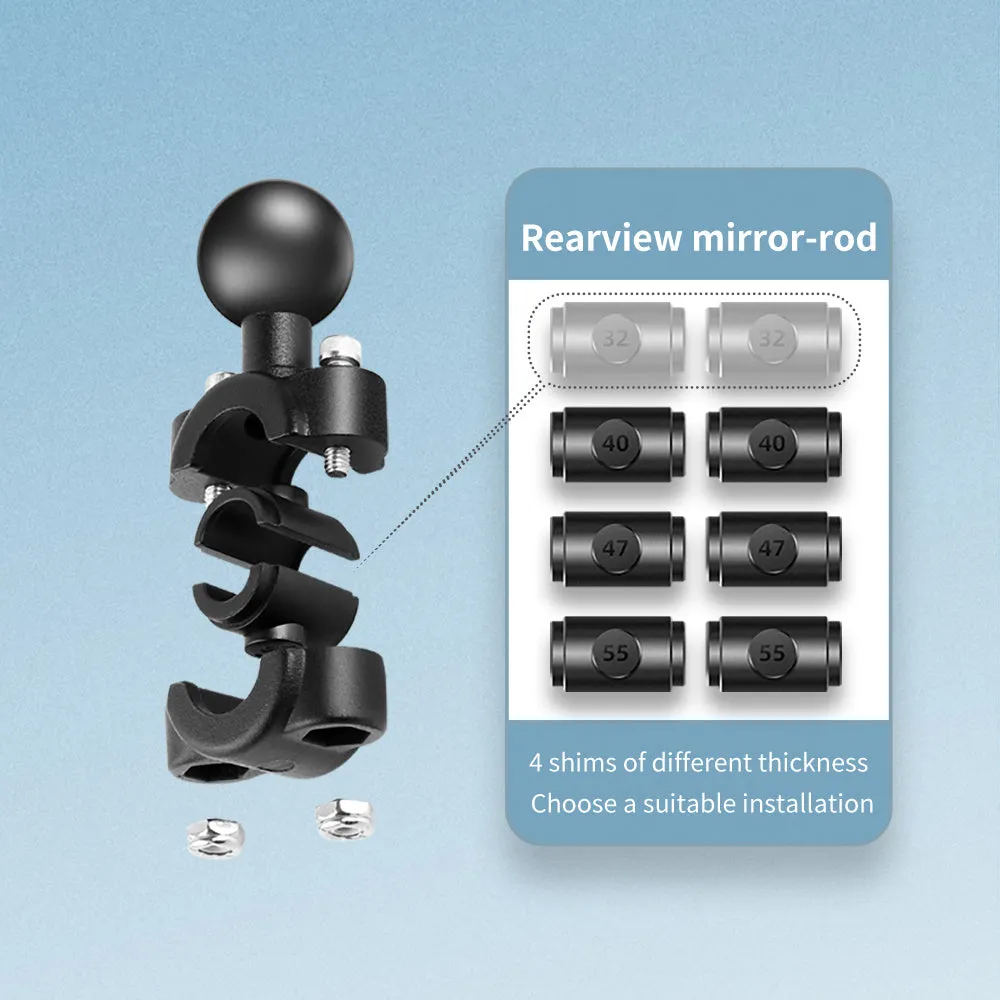 Motorcycle bracket for GoPro and Insta360 One camera plastic handlebar mount multiple colours