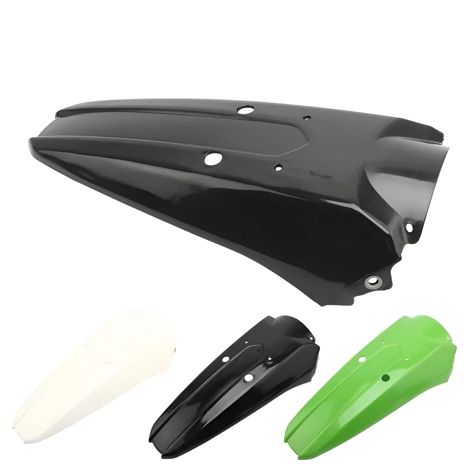 Black plastic motorcycle mudguard tail plate for Kawasaki KLX250 KLX300 350g