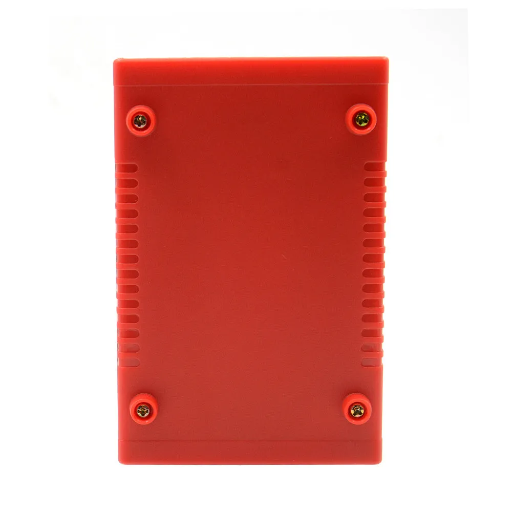 Red anti-theft key matching instrument car fault diagnosis tool on workshop bench