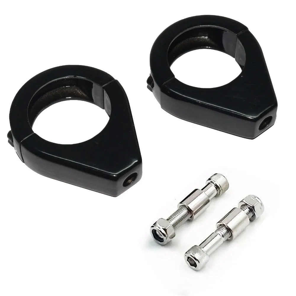 All aluminium motorcycle turn signal bracket for Harley in black and silver 39mm 41mm
