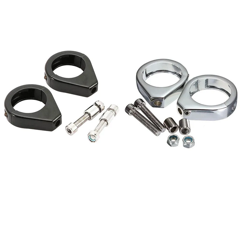 All aluminium motorcycle turn signal bracket for Harley in black and silver 39mm 41mm