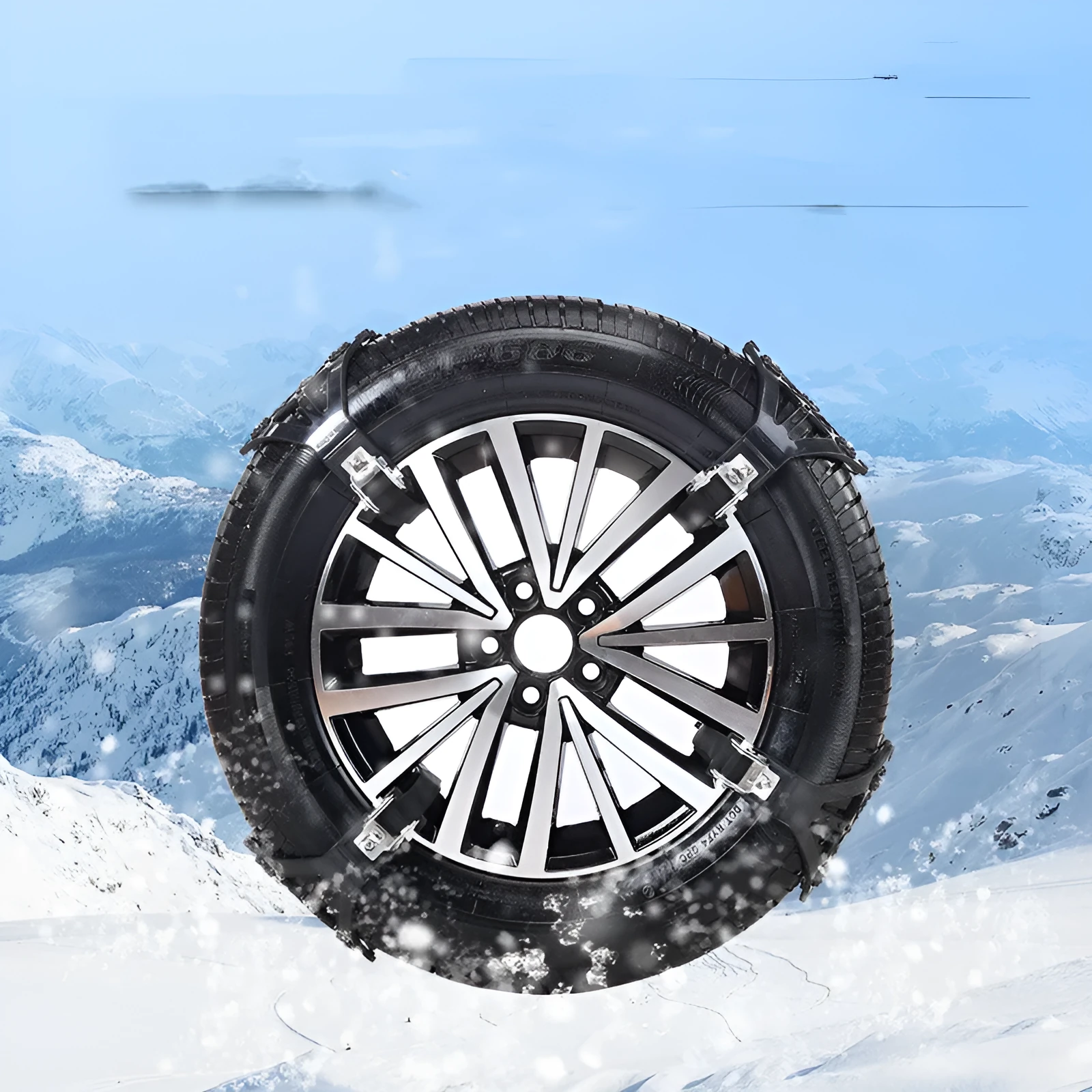 Black car snow chain made of thick Oxford material for GM models winter traction
