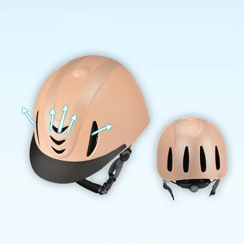 Adjustable children's ultralight equestrian helmet with PC shell in flower black colour