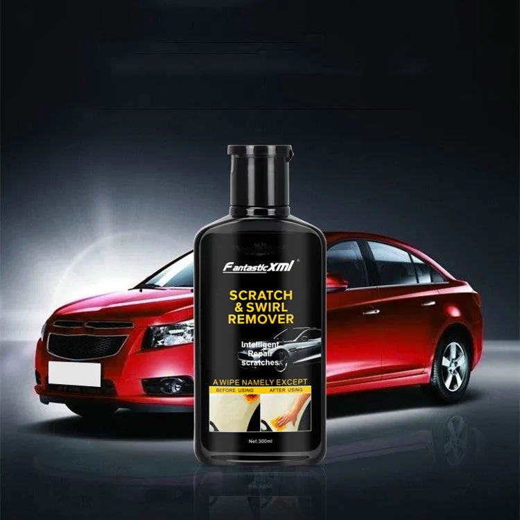 300ml liquid car scratch repair wax bottle with towel and sponge