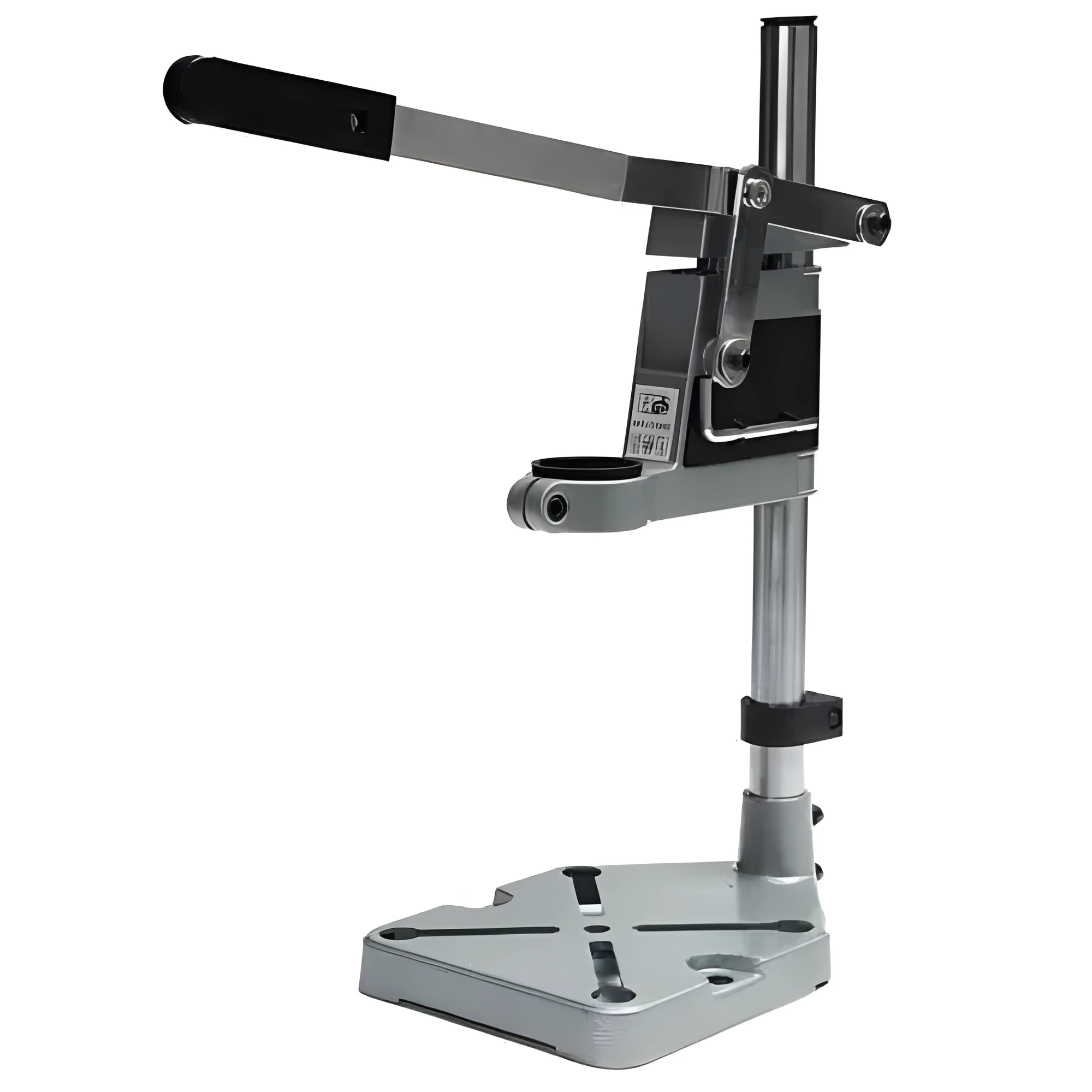 Mini hand drill bracket bench drill fixed stand black aluminium base carbon steel column 43mm 35mm neck