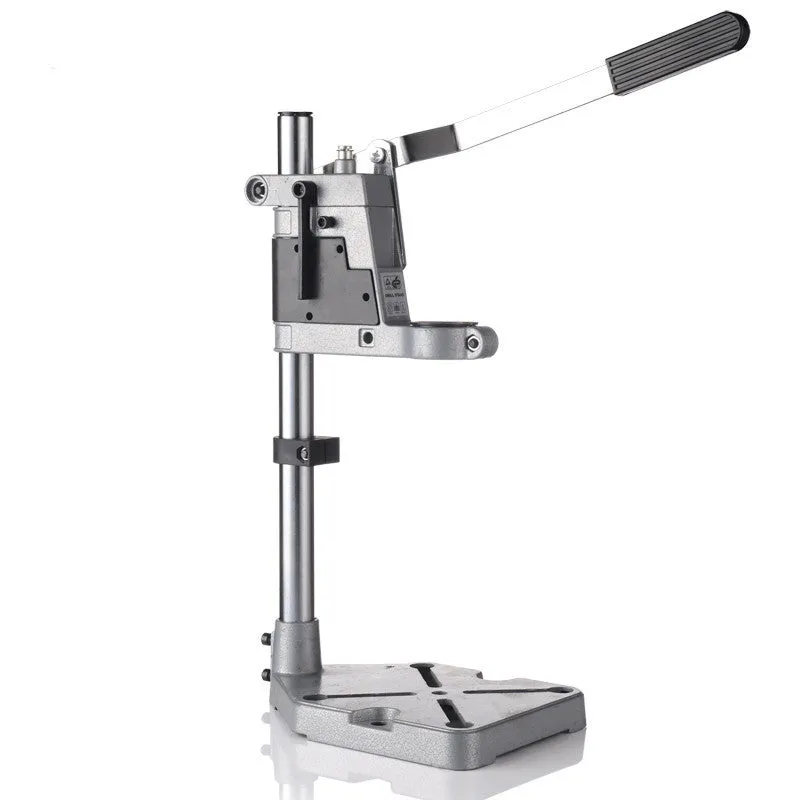 Mini hand drill bracket bench drill fixed stand black aluminium base carbon steel column 43mm 35mm neck