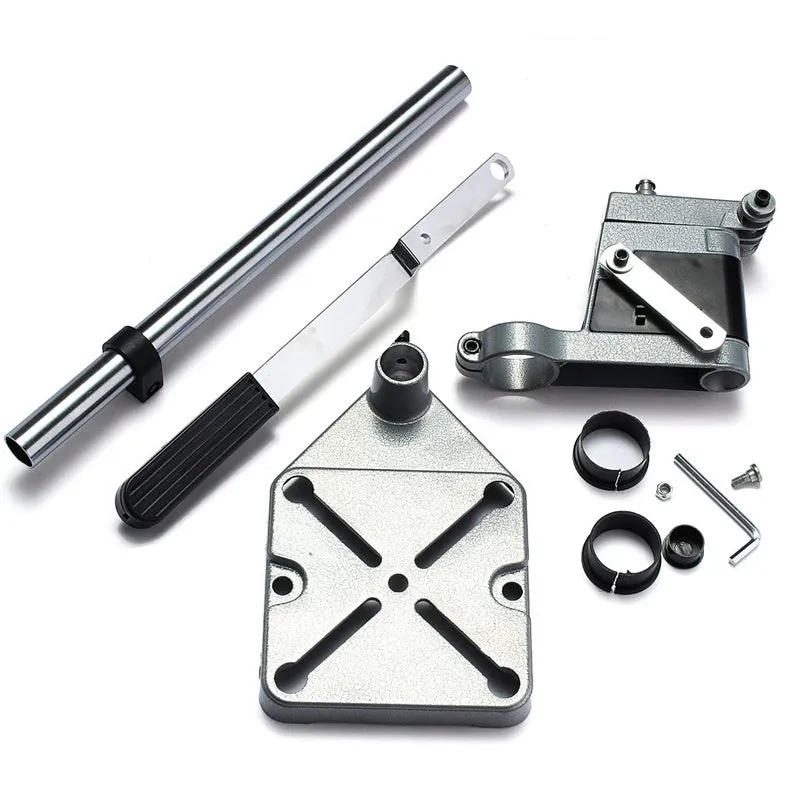Mini hand drill bracket bench drill fixed stand black aluminium base carbon steel column 43mm 35mm neck