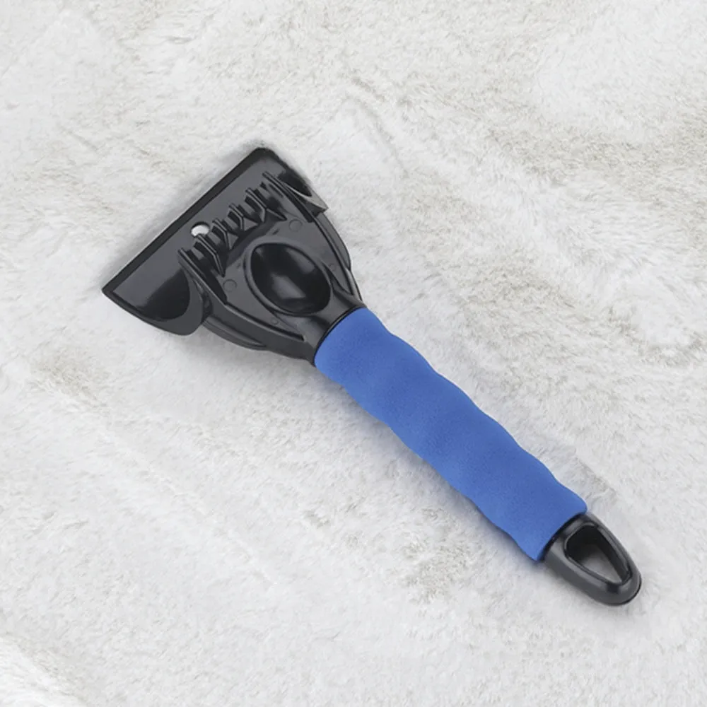 Handheld snow removal shovel for car windscreen and body in ABS+EVA, 25.5 x 9.5 cm, available in black