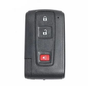 Black plastic car key shell remote control with copper key blade, 70x38x20mm