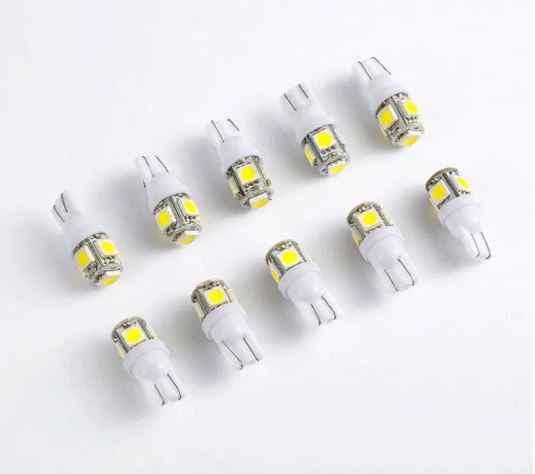 T10 wedge base 5050 SMD LED bulb for car reading or license plate light, 26x12mm, pack of 10