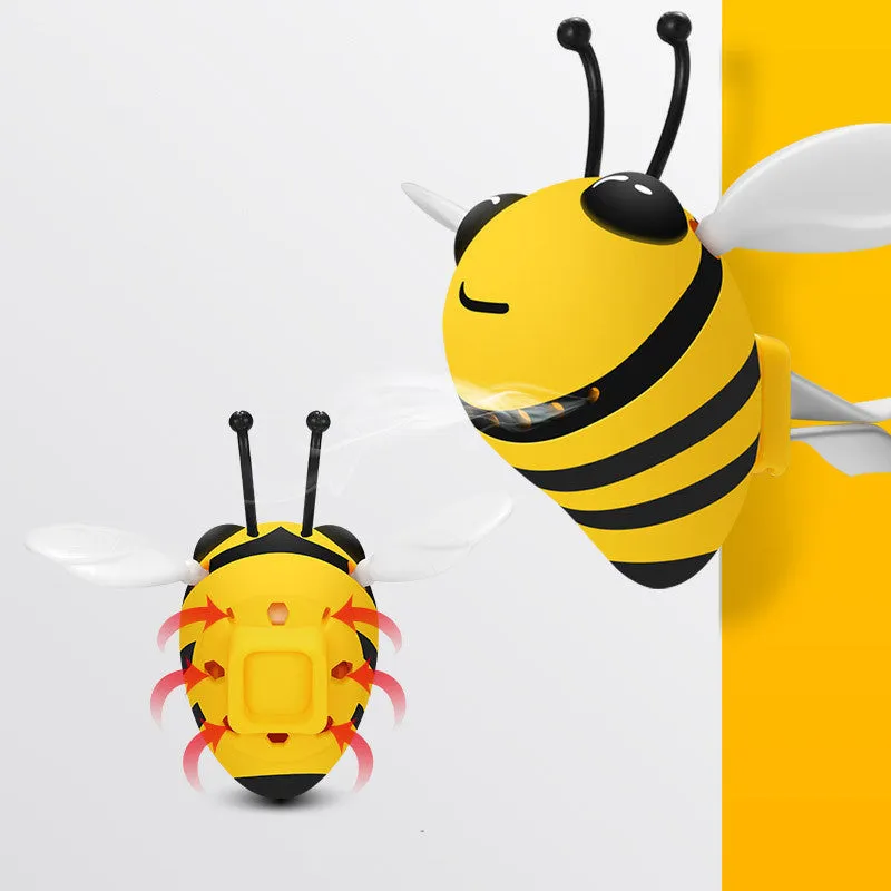 Little bee shaped car vent clip in yellow with metal alloy perfume seat and solid fragrance tablet