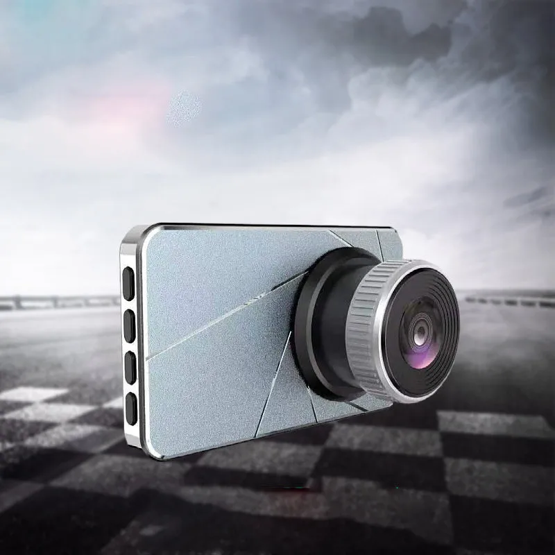 HD night vision front and rear car DVR recorder with aluminium alloy shell and suction cup mount