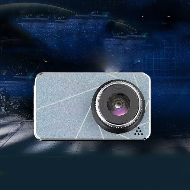 HD night vision front and rear car DVR recorder with aluminium alloy shell and suction cup mount