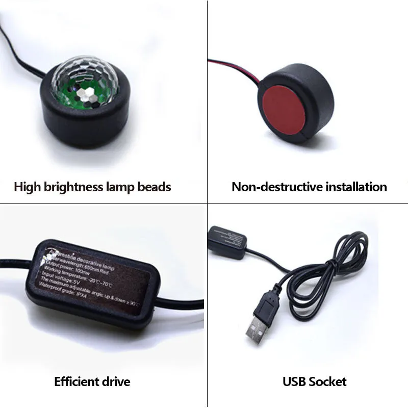 New Star Atmosphere Light Strip with star pattern, 7 colour options, PVC shell, USB connection