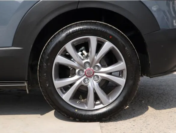 Aluminium alloy 100th anniversary car modification sticker for Mazda in red and black colours