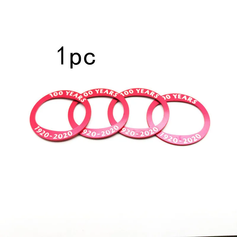 Aluminium alloy 100th anniversary car modification sticker for Mazda in red and black colours