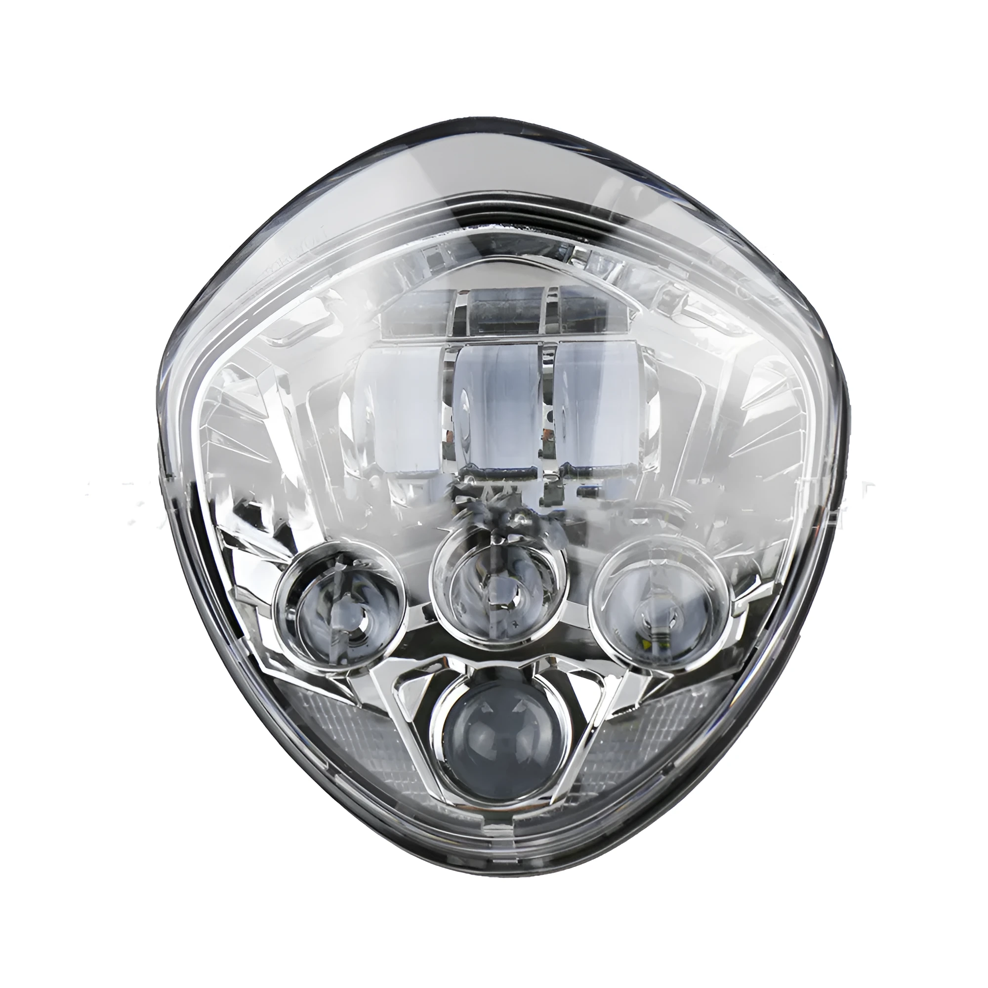 Motorcycle LED headlight near and far beam black aluminium alloy shell waterproof