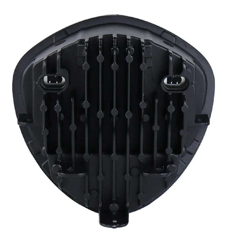 Motorcycle LED headlight near and far beam black aluminium alloy shell waterproof