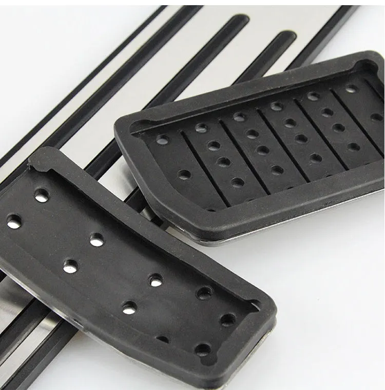 Silver stainless steel throttle and brake pedal set for Tesla Model 3 X S