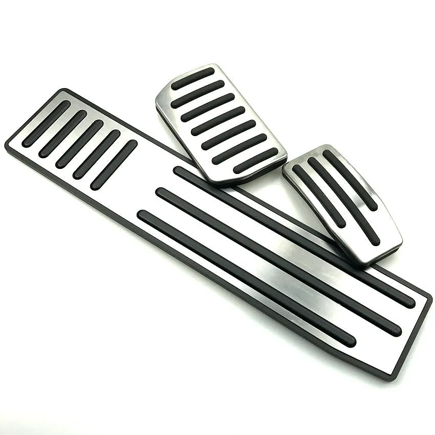 Silver stainless steel throttle and brake pedal set for Tesla Model 3 X S