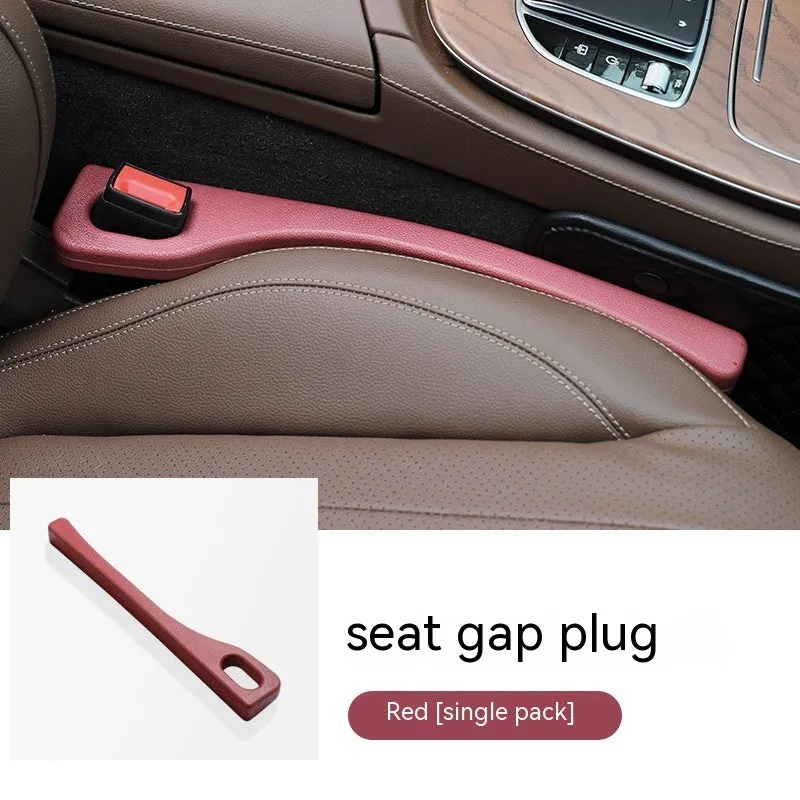 Polyurethane car seat gap strip preventing items from falling between vehicle seats