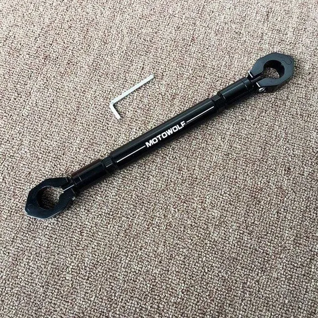 MDL3505 aluminium alloy motorcycle handlebar crossbar in silver colour close-up