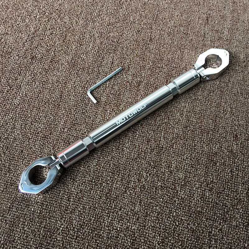 MDL3505 aluminium alloy motorcycle handlebar crossbar in silver colour close-up