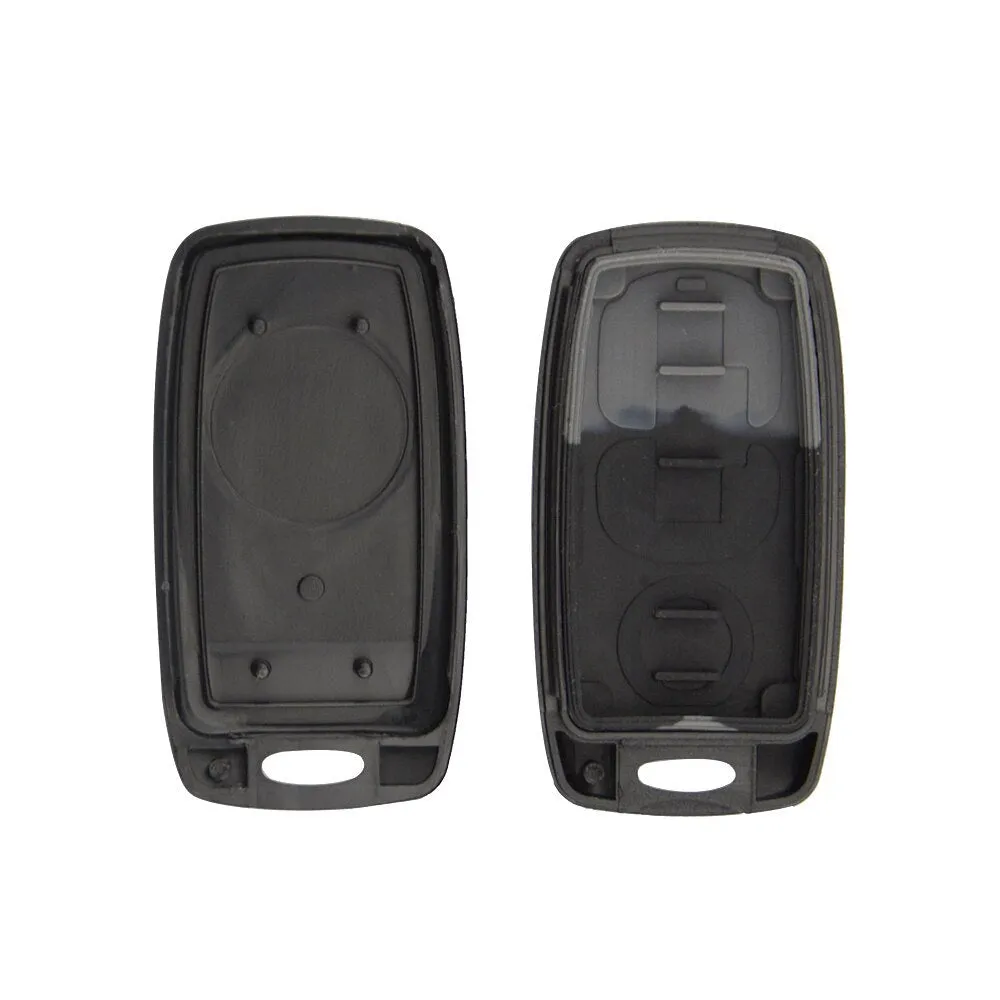 Black Mazda two button remote control shell with copper key blade and button skin