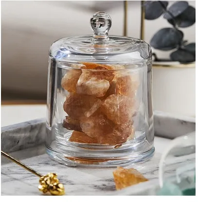 Fire-free crystal diffuser stone in amethyst colour with essential oil bottle for home sleep aid and car fragrance