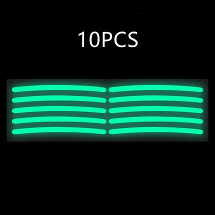 Blue luminous car reflective strip sticker on vehicle body 9cm width self-adhesive