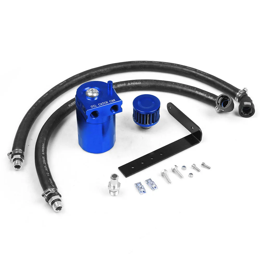 Aluminium alloy oil catch can separator for Ford Expedition, shown in available colours.