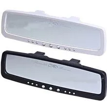 Flat car interior mirror in black section for universal replacement