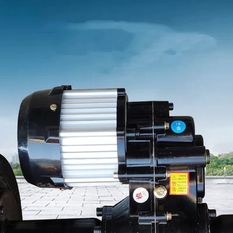 48v low speed rear axle motor kit with pneumatic tires and controller for trolley modification