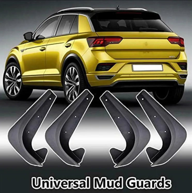 Black plastic universal mudguard splash board 25x22x7cm for General Motors vehicles