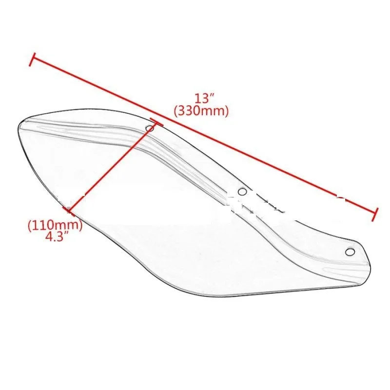 A pair of black and transparent ABS plastic side wing head covers for a Harley-Davidson Touring motorcycle.
