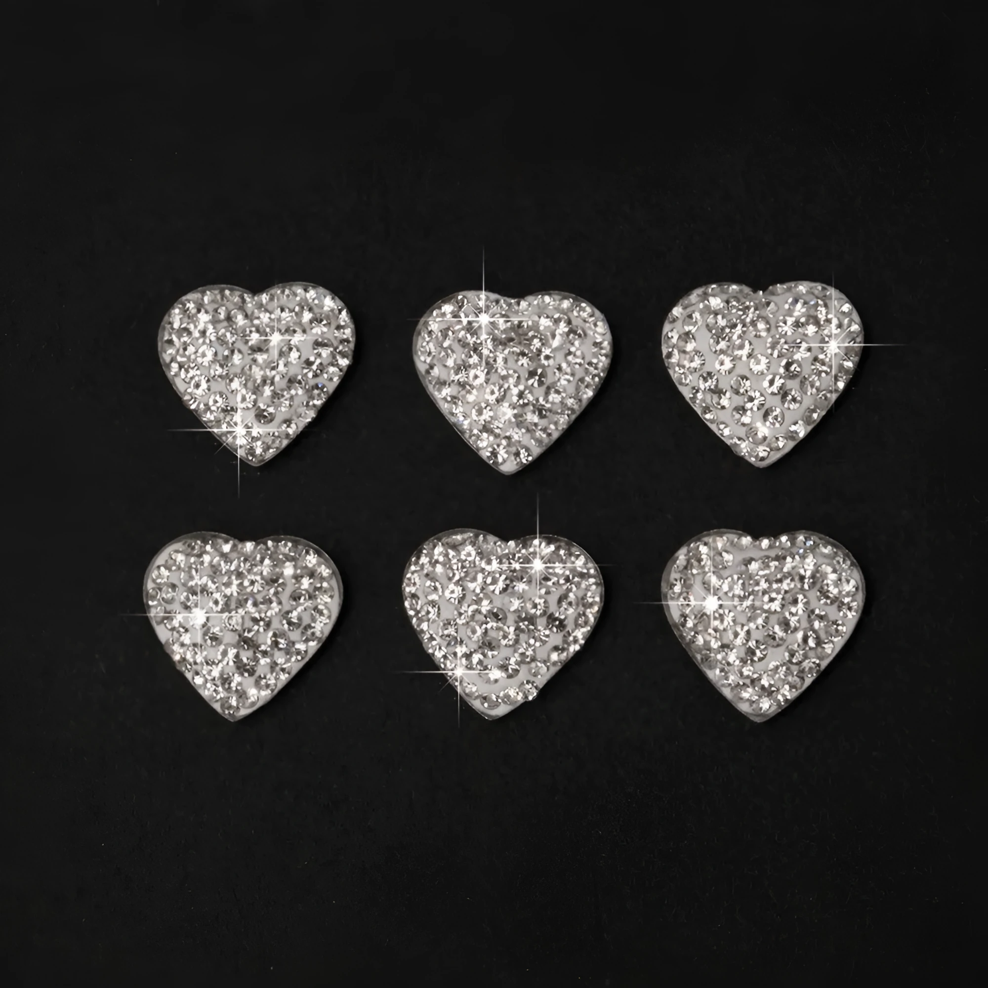 White rhinestone car interior accessories set in cardboard box