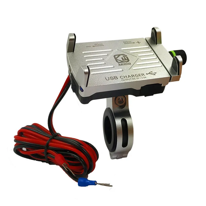 7075 aviation aluminium motorcycle phone fixing bracket in black with four-pointed eagle claw grip