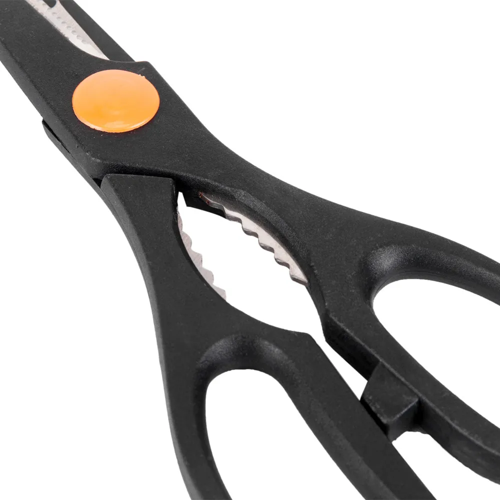 39 piece multipurpose hardware tool set in orange with steel tools laid out on a white background