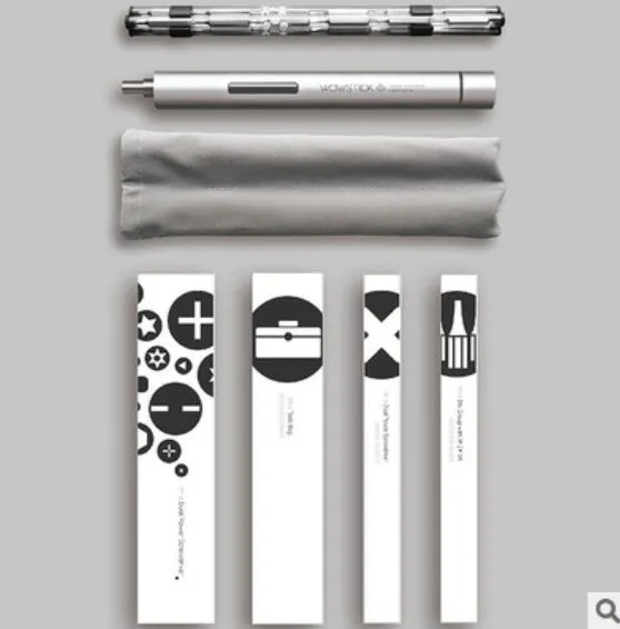 Wowstick mini electric screwdriver set with 76 S2 steel bits and 4mm hex shank