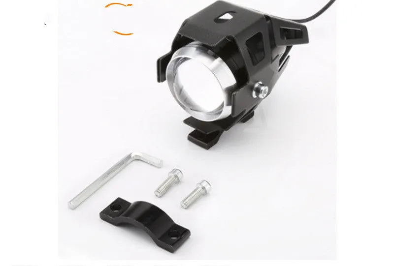 U5 waterproof LED motorcycle auxiliary spotlight 30W anti-fog lamp black shell